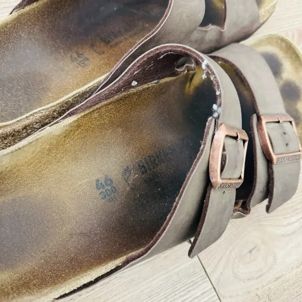 Birkenstock Arizona Brown Leather Slides Men’s Size 12